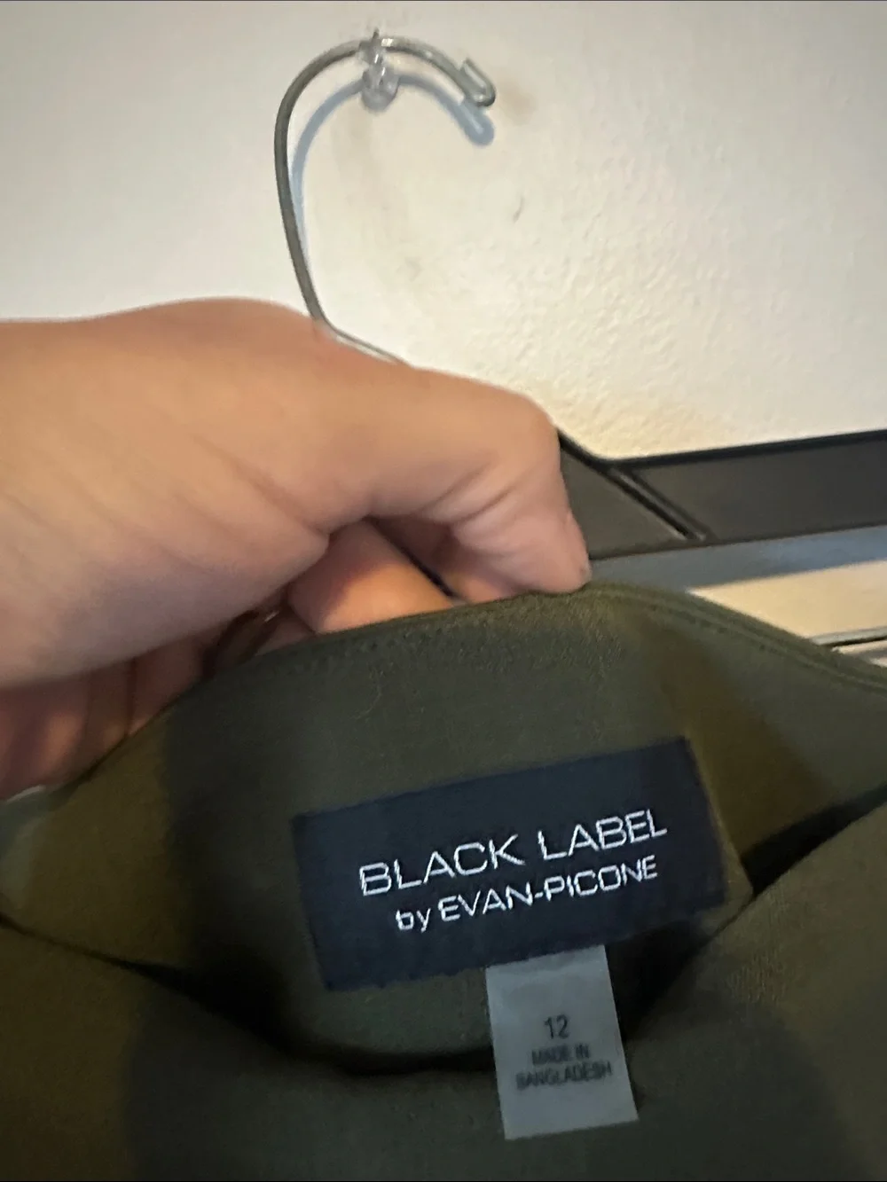 Black Label Classic Olive Green Pencil Skirt Women's Size 12 - Picture 3 of 4